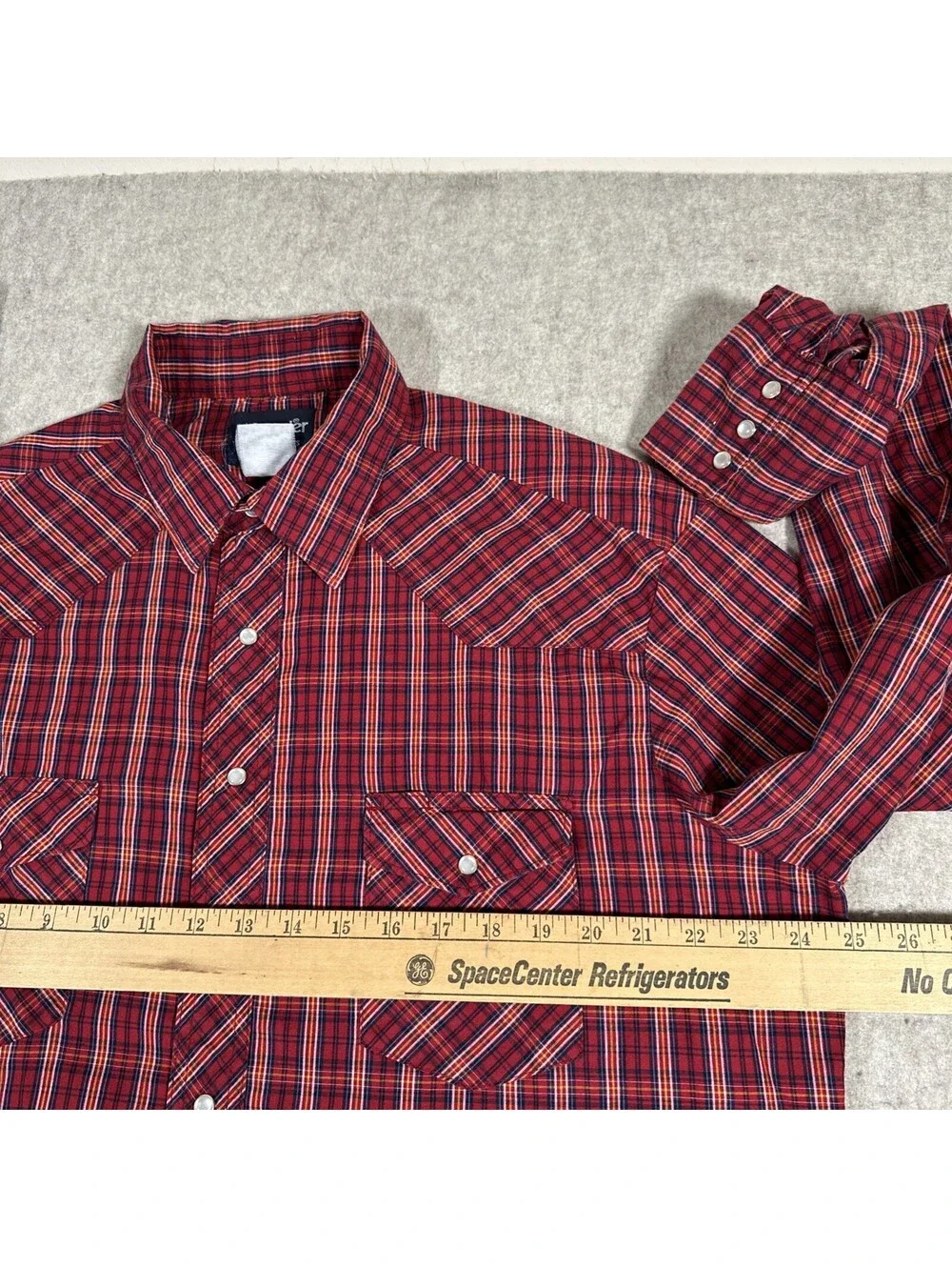 Vintage Wrangler Shirt Men’s XL? Red Southwestern Pearl Snap Cowboy Western